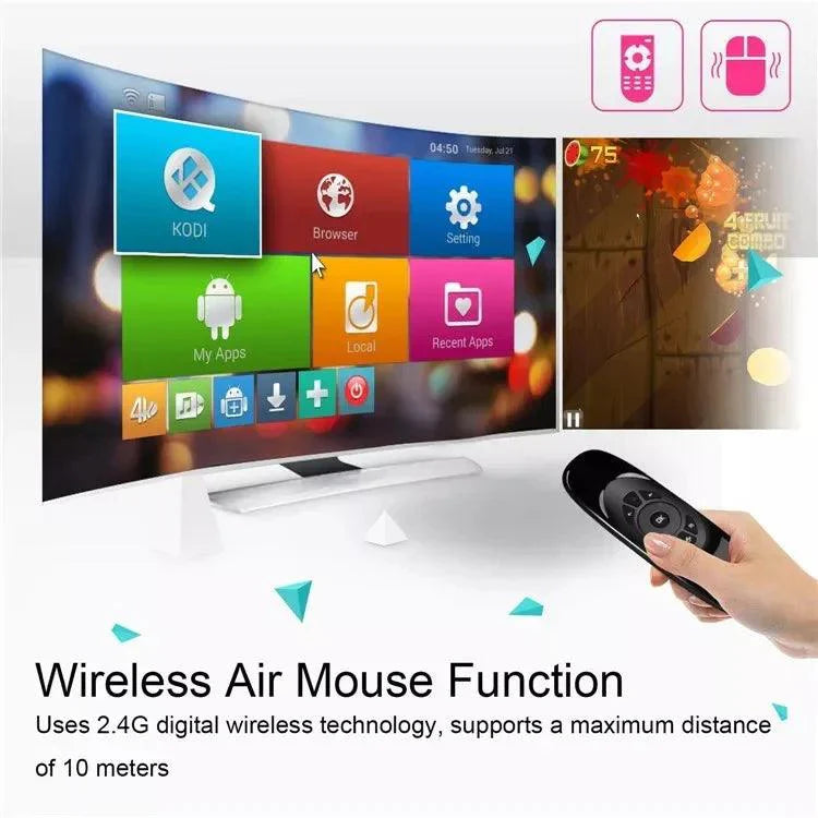 Controle para Smart TV com teclado e função mouse